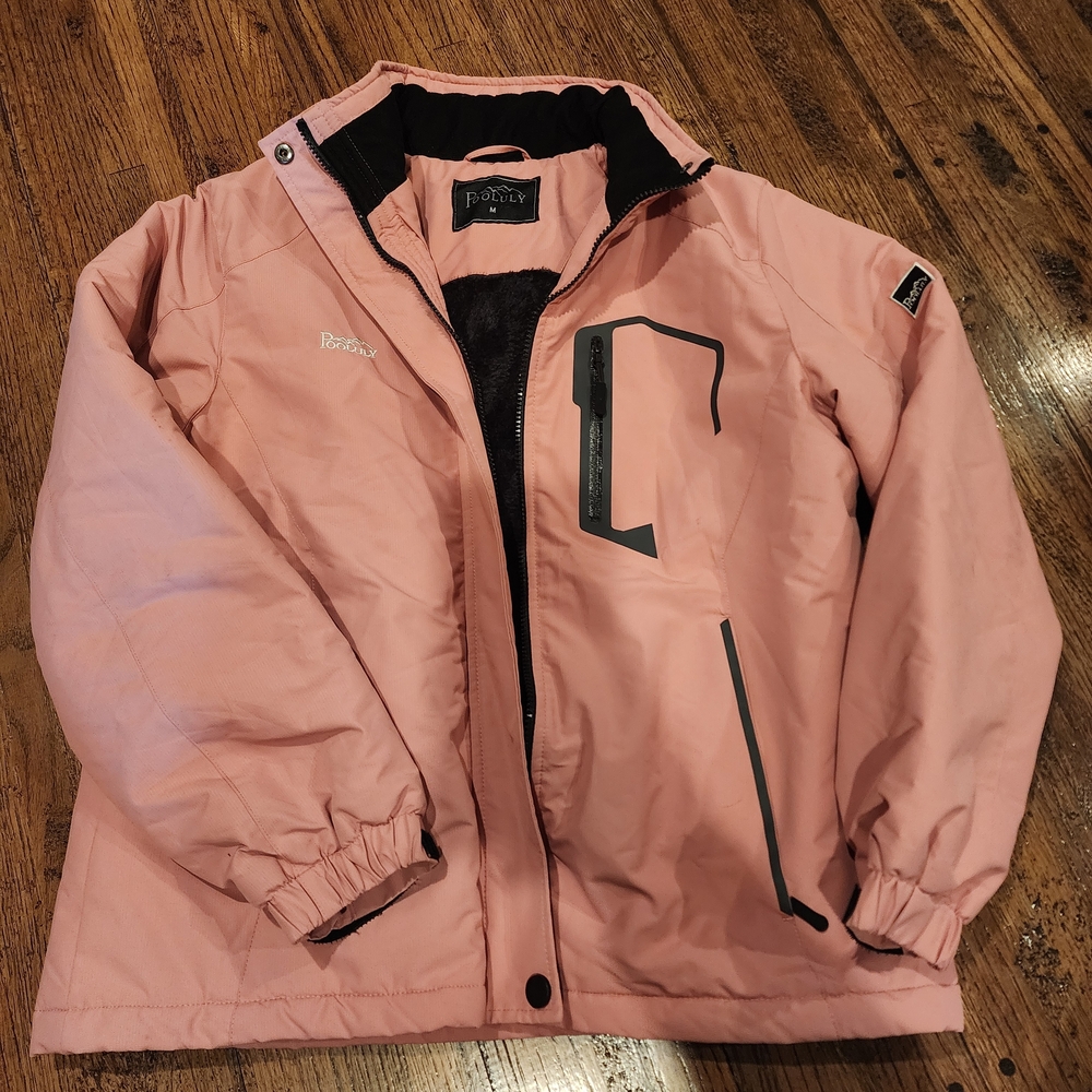 Pooluly Women's Pink Ski Jacket